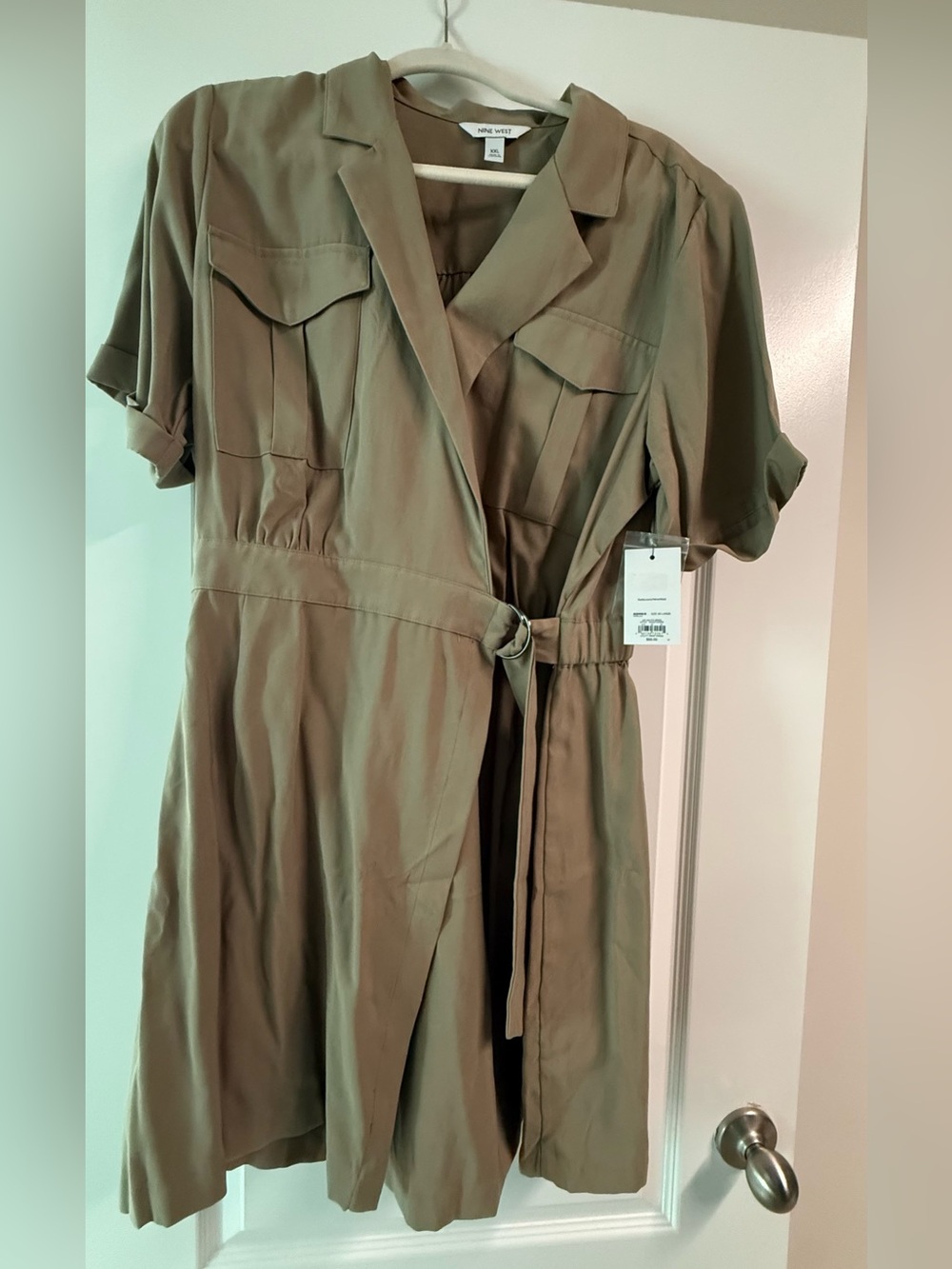Nine West Short Sleeve Wrap Dress